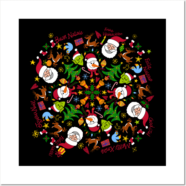 Sweet Christmas in a beautiful pattern design full of joy and hope Wall Art by zooco